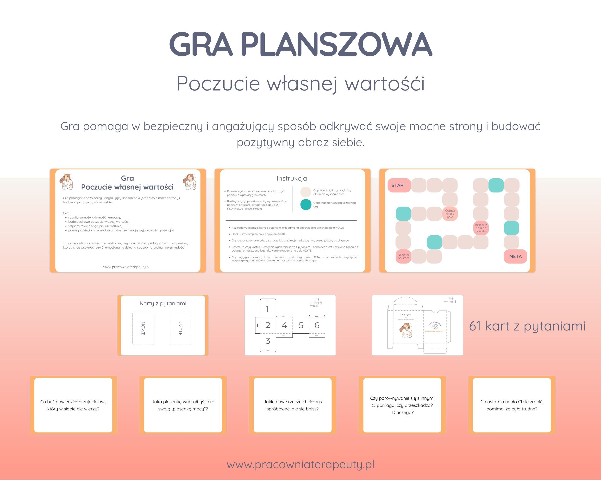 Gra planszowa – poczucie własnej wartości